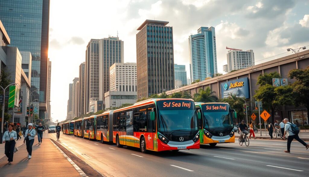Jalur Bus Listrik di Jakarta