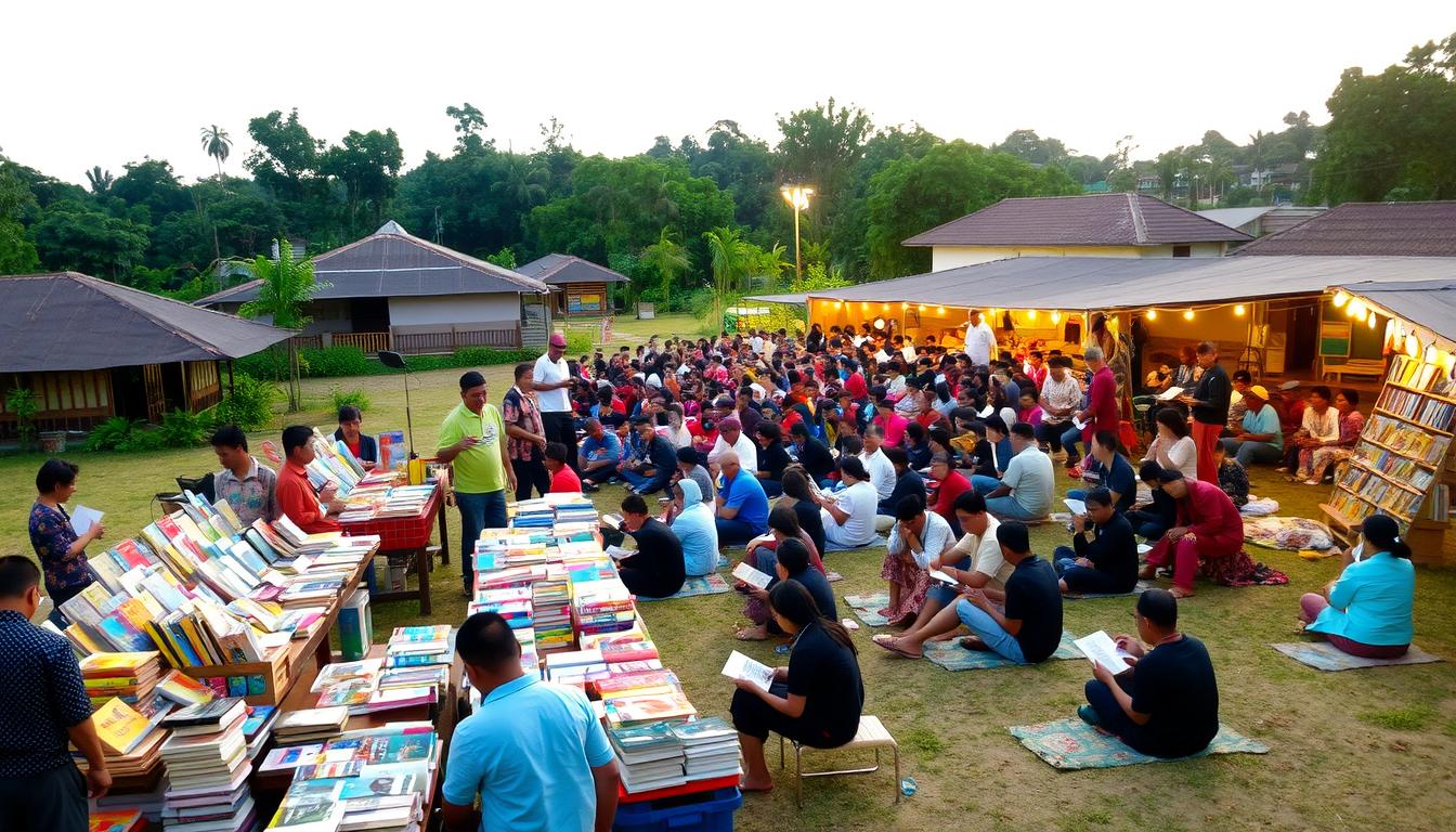 Komunitas Pecinta Buku Gelar Bazar Literasi Keliling Desa